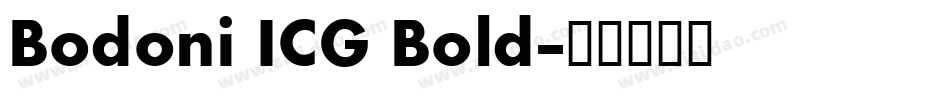 Bodoni ICG Bold字体转换